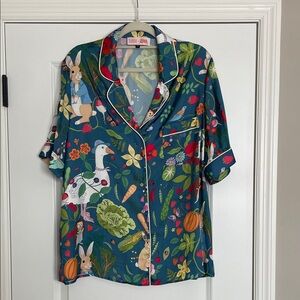 Karen Mabon Pajama Top RARE Peter Rabbit